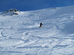 Skiing at a lodge in New Zealand