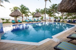 Pool at the resort in Belize where everyone in the group can relax and unwind. 